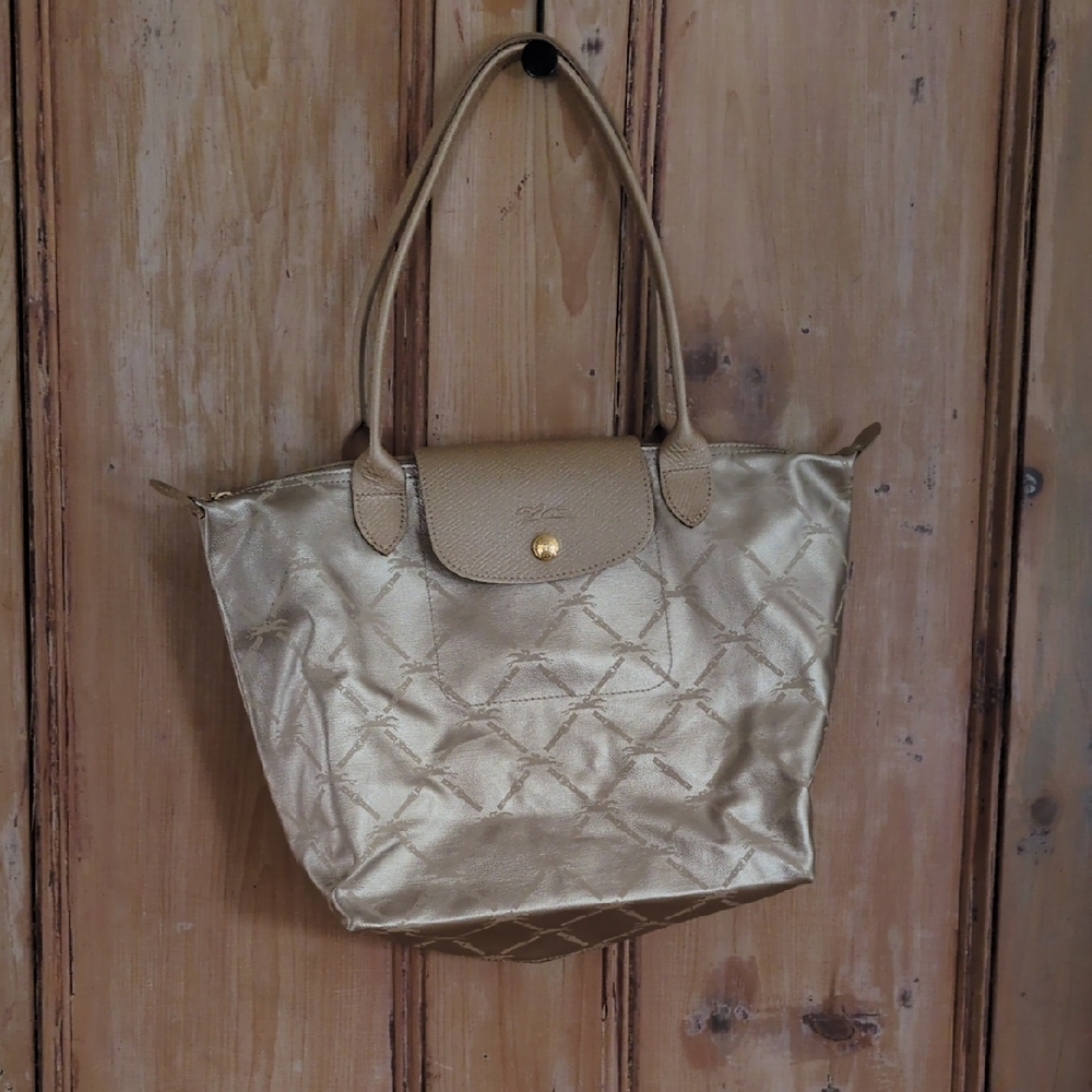 Longchamp Metallic Gold Tote Bag